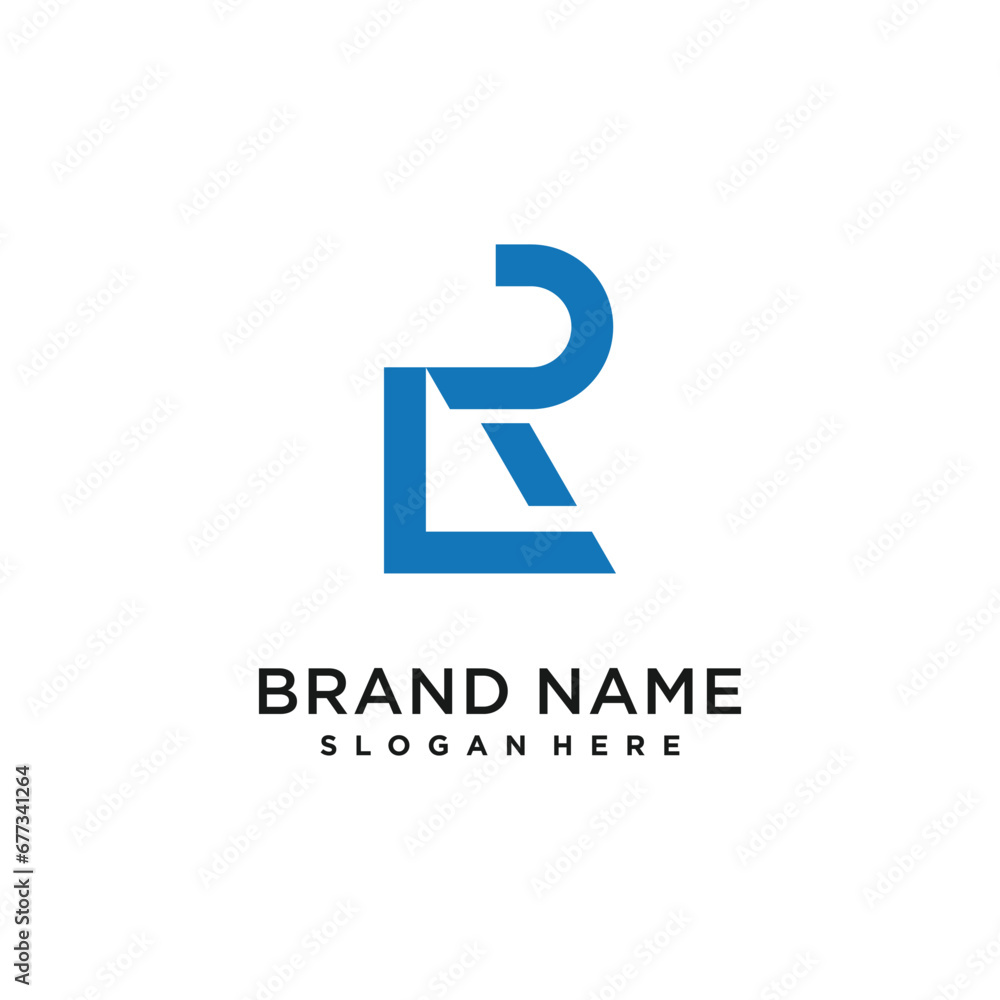 Poster r design element vector icon with creative modern concept idea