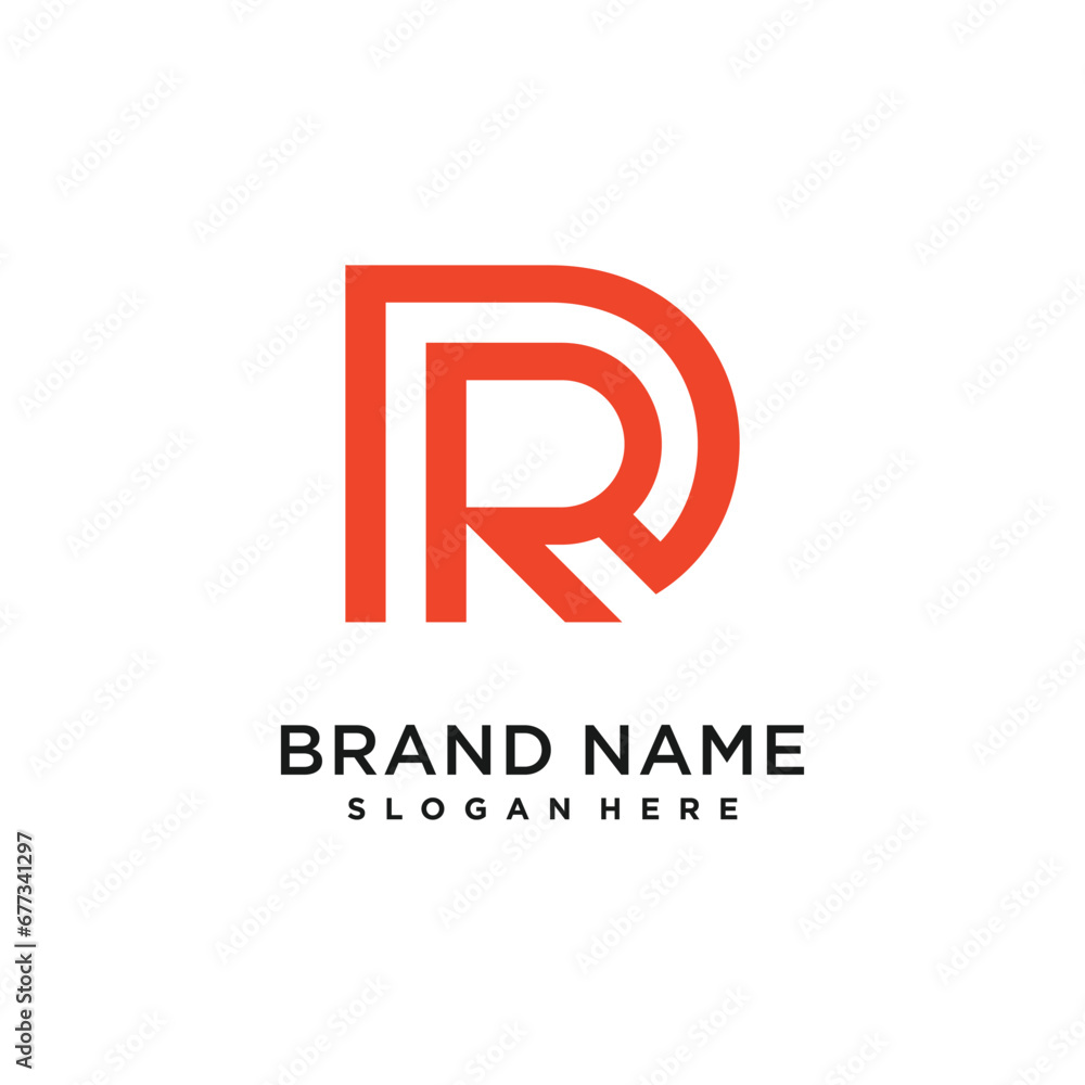 Aufkleber r design element vector icon with creative modern concept idea