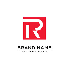 Obraz premium R design element vector icon with creative modern concept idea