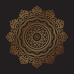 Ornamental Geometric luxury mandala pattern vector design golden