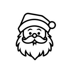 santa claus cartoon outline svg