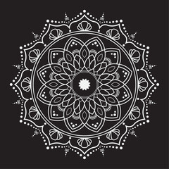 Ornamental Geometric luxury mandala pattern vector design white