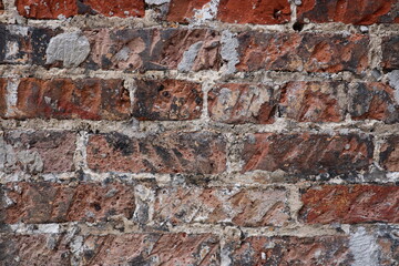 Close up shot of an old textured brick wall - great for wallpapers