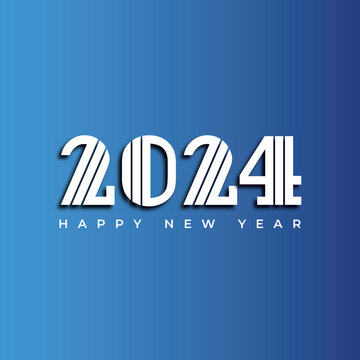 Free vector modern 2024 new year background design vector