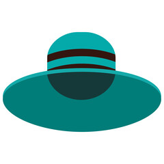 green woman hat 
