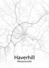 Haverhill Massachusetts minimalist map
