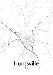 Huntsville Texas minimalist map