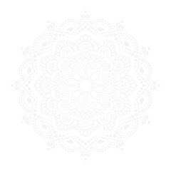 PNG Ornamental Geometric luxury mandala pattern design white