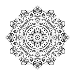 PNG Ornamental Geometric luxury mandala pattern design black