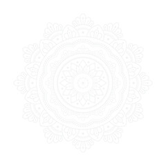 PNG Ornamental Geometric luxury mandala pattern design white