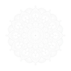 PNG Ornamental Geometric luxury mandala pattern design white