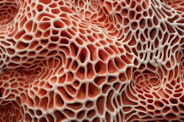 Close-up of a coral’s surface, showcasing its unique patterns