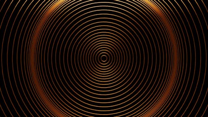 Looping animation of abstract golden circles pattern