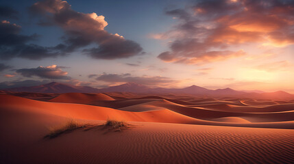 Desert AI images sunset sand dunes
