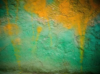 Green Graffiti Wall Texture Background