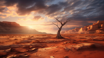Desert AI images sunset sand dunes