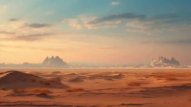 Desert AI images sunset sand dunes