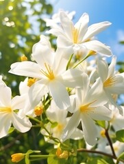 Naklejka na ściany i meble white jasmine flower