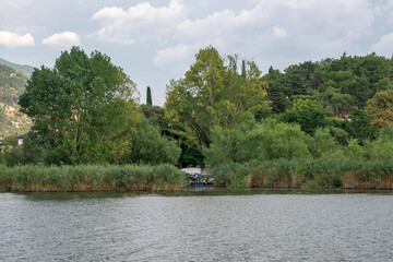 Island at Pamvotida at city of Ioannina, Epirus, Greece