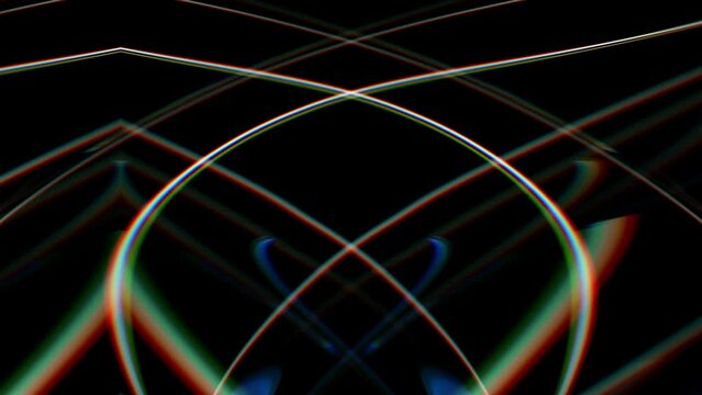 Abstract bright dinamic background with rainbow lines. Wavy lines of variegated flowers. Moving rainbow multi-colored stripes 