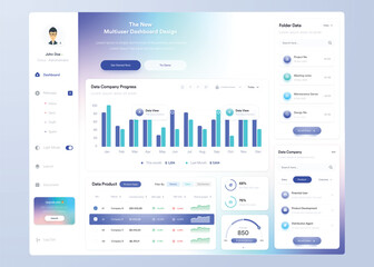 UI UX Infographic dashboard. UI design with graphs, charts and diagrams. Web interface template