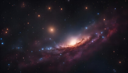 Stars of a planet and galaxy in a free space Elements of this image furnished by NASA - Powered by Adobe