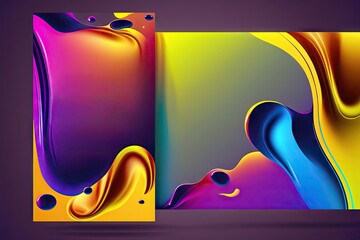 Abstract colorful background with liquid shapes