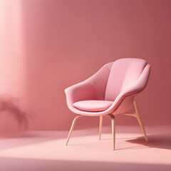 A stylish chair on a minimalistic background