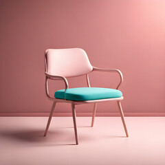 A stylish chair on a minimalistic background