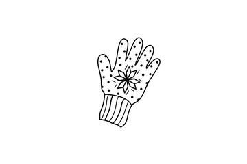 Fototapeta premium doodle-style mittens