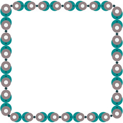 Obraz premium An abstract transparent mid century modern border design element.