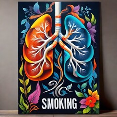 bold and striking no smoking banner dominates the scene vivid color
