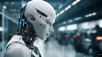 Fototapeta premium Futuristic Robots: Journey into the Future of Robotics