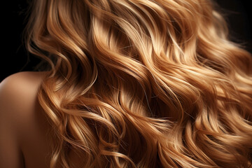 Fototapeta premium close up of silky luxury curly hair