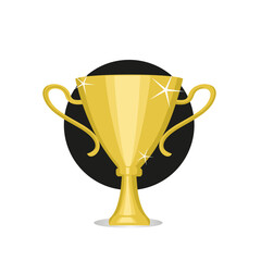 editable vector shiny gold cup, award, trophy