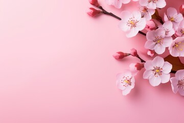 Fototapeta na wymiar Pink flower background. Spring seasonal concept.