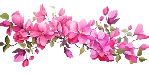Obraz na płótnie Canvas Bougainvillea Blossom Isolation Vibrant Floral Close up, Generative AI