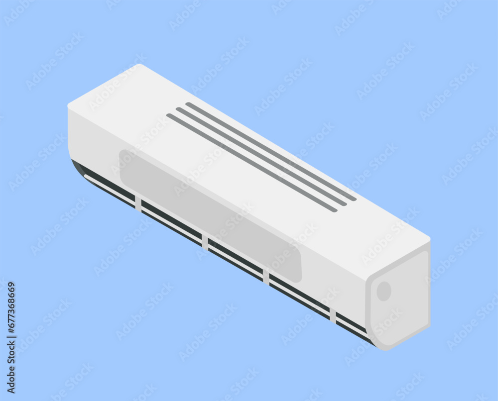 Poster business office objects set. white cooling system. organizing efficient work process and paperwork. 