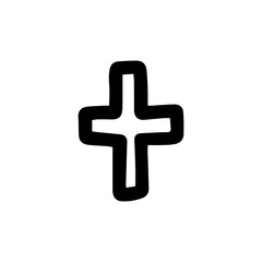 Fototapeta premium cross symbol in doodle style