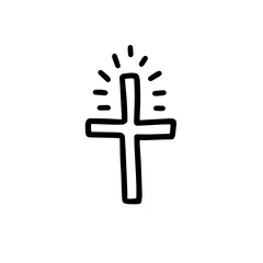 cross in doodle style