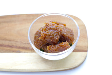 Sticky rice in palm sugar (Thai Dessert)