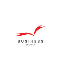 Wings ribbon bird fly eagel logo design brand identity icon editable template vector royalty free images