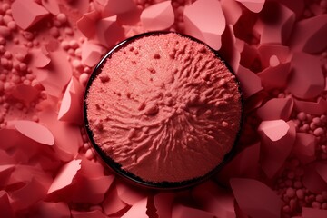 Vibrantly Creative Composition. Elegant scattering of blush powder, adding a touch of radiance