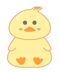 Fototapeta premium Cute cartoon duck. Vector illustration.