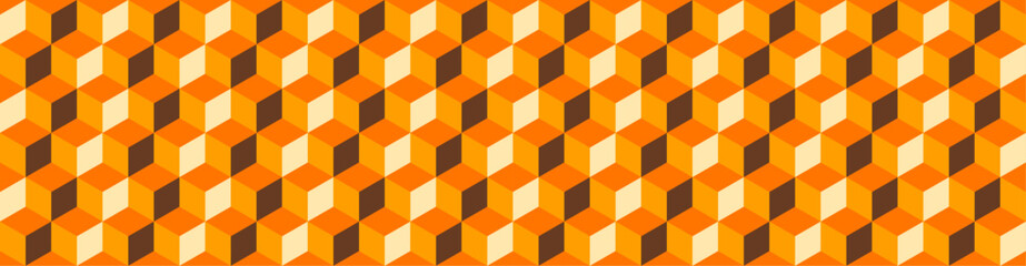 Wide Seamless Tiling Abstract Geometric Vintage Retro Vector Banner Background Pattern Web Header