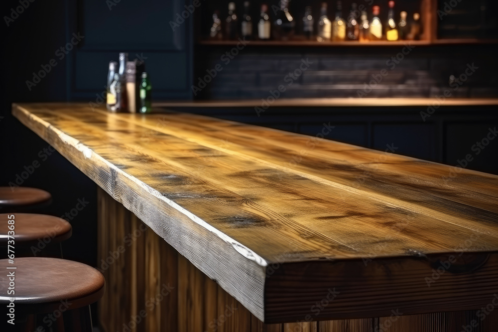 Poster solid wood bar in the bar