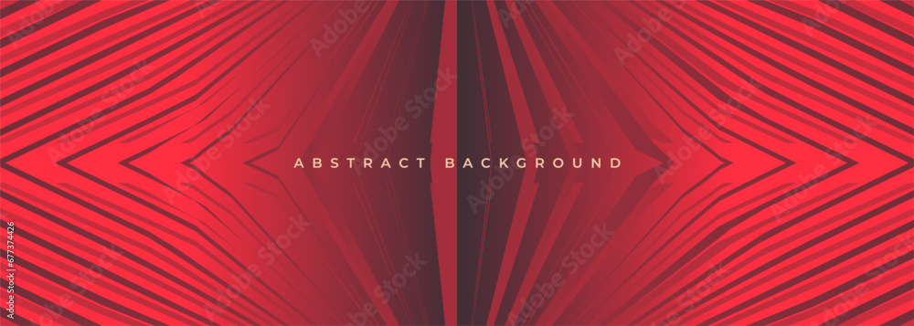 Aufkleber red vector 3d abstract modern background with tech lines concept design for banner, backdrop, wallpa