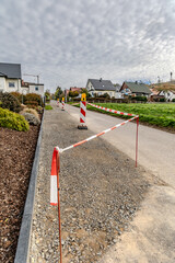 Repair of the carriageway of the village road