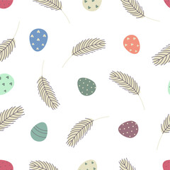seamless pattern with easter eggs
