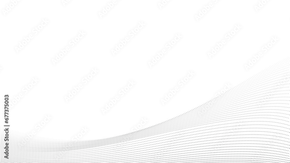 Poster abstract geometric technology background. dotted curve or wave.